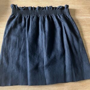 NWOT, J. Crew city linen mini skirt, lined, Navy blue, 4